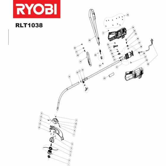 Ryobi ELT1040 Type: 1 CAPACITOR RET700/1000 EBC1040 ELT  93097037 Spare Part